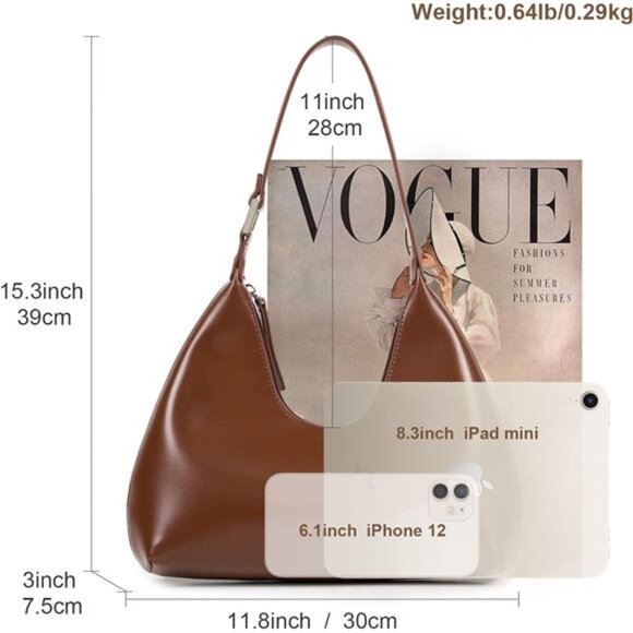 Crescent Bag Small Shoulder Bag Camel - Picture 6 of 6